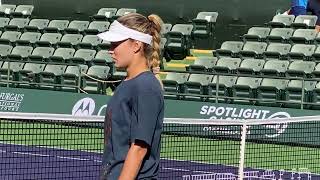 Anna Kalinskaya vs Kudermetova: Stunning Female Tennis Players in Practice #WTA #IndianWells 100