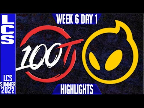 100 vs DIG Highlights | LCS Summer 2022 W6D1 | 100 Thieves vs Dignitas