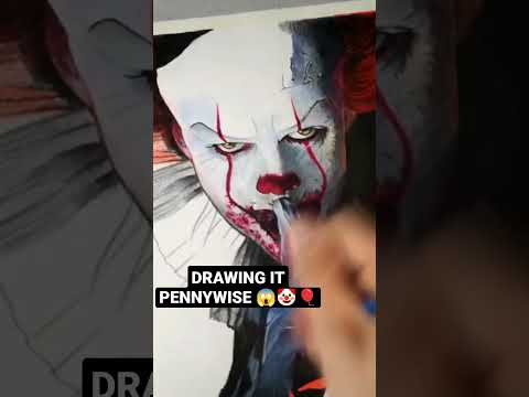 IT Pennywise Drawing 😱🎈🤡 #shorts #drawing #art #pennywise