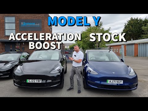 Tesla Model Y stock  V  Acceleration Boost Speed Upgrade  V  Model 3 Long Range. Worth it?