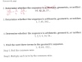 Arithmetic and Geometric Sequences