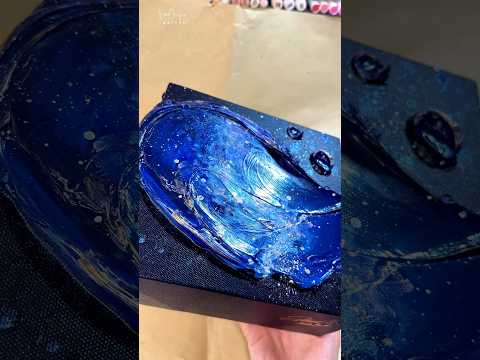 8種類のラメ絵の具を限界まで塗った“夜空のアート”#painting #モリモリアート #artist