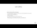 Lab Safety Procedures and Guidelines