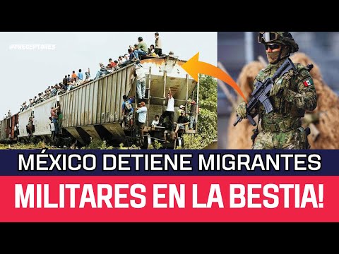 MIGRANTES MONTADOS EN TRENES SON BAJADOS A LA FUERZA EN MÉXICO POR LOS MILITARES