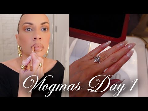 I'M BACK! VLOGMAS DAY 1: Engagement ring shopping, holiday prep, decorations & gift guide