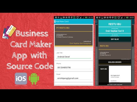 Free Source Code || How to Make Business Card Maker App in Android Studio