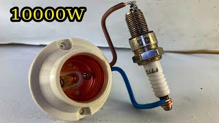 Technology make 10000w electricity energy free from big magnet use spark plug 100% #technology