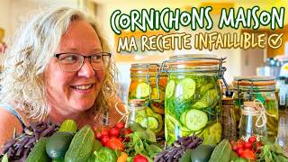Comment conserver les gros cornichons + Mon astuce incroyable avec une carotte ! #recette #facile