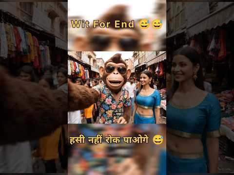 Monkey Aur Uski Patakha GF Ka Funny Vlog Dekh Ke Has Has Ke Pagal Ho Jaaoge 🤣❤️ #ai #funny #monkey