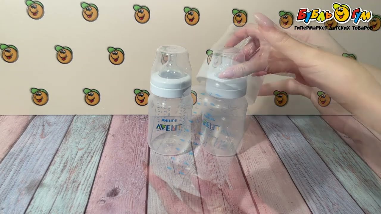 Бутылка Philips Avent Anti-colic широкое горлышко 260мл 2шт с 1мес - видео