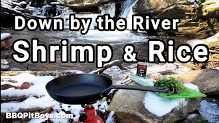 This is our Shrimp and Rice meal at the Camp