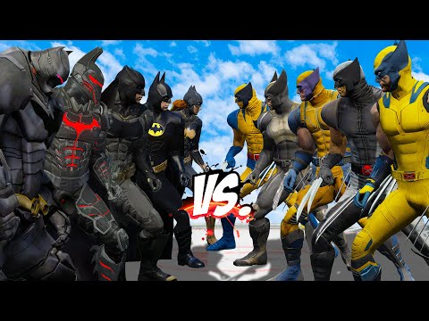 TEAM BATMAN VS TEAM WOLVERINE - EPIC SUPERHEROES WAR