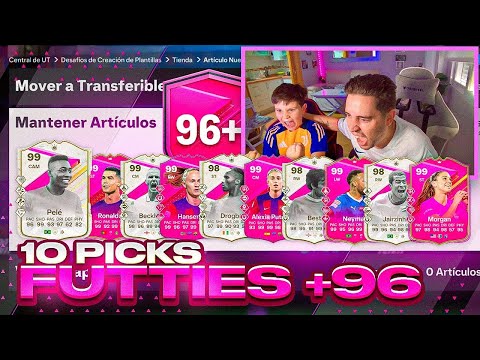 BRUTAL !! ABRIMOS 10 PICKS FUTTIES 96+ SEGUIDOS DEL TIRON EN EA FC24 !!