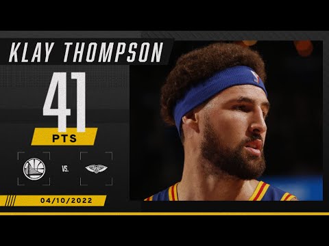 Klay Thompson scorches 41 PTS over Pelicans in regular season finale ️ video clip