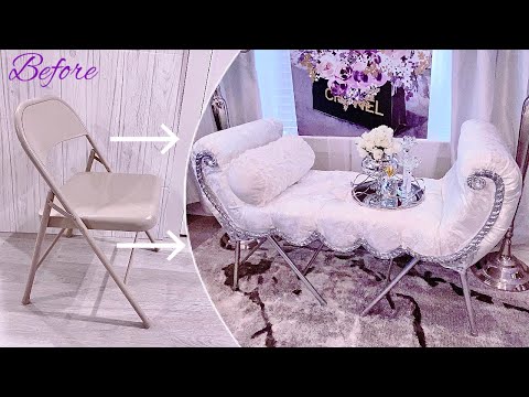 FOLDING CHAIR TRANSFORMED INTO A LUXURY BENCH!