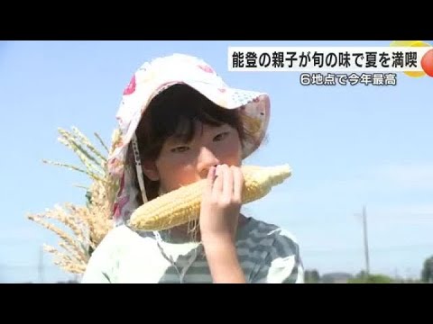 七尾・輪島で37℃超と今年最高！それでも能登の子ども達は旬の味覚に夏満喫！ (2025年7月26日)