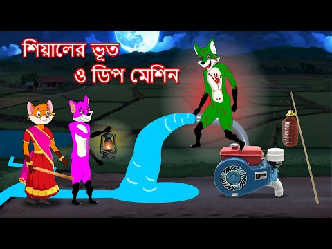 শিয়ালের ভূত ও ডিপ মেশিন | Shiyaler bhoot o deep machine | Fox Cartoon 2024 | Bangla Cartoon Golpo