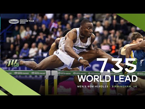Holloway 🇺🇸 storms to 60m hurdles world lead 🚀 | World Indoor Tour 2023