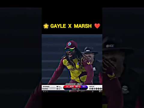 Gayle Take Wicket & Hugg Marsh ❤️❤️ match reaction #viral #cricket #trending #shorts