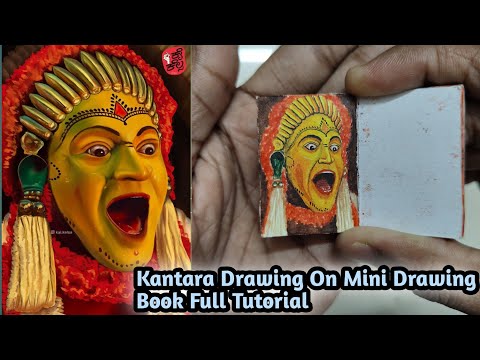 Kantara Drawing On Mini Drawing  Book Full Tutorial /#art #kantara #fulltutorial