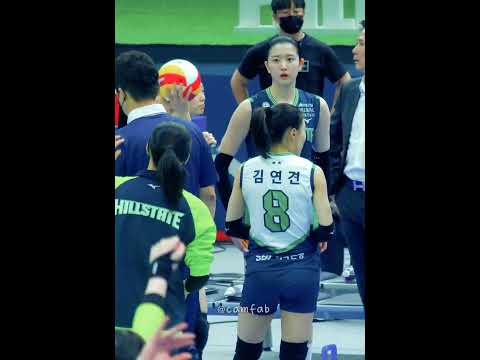 작전타임 중 갑자기💢날아온 공│현대건설배구 황민경 Volleyball Korea Hwang Min-Kyoung