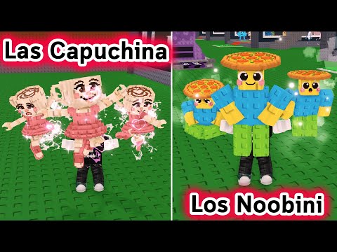 Los Capuchina บัลเล่ต์และ Noob ร่างเล็ก3 ตัวสุดเท่ Roblox Steal a Brainrot