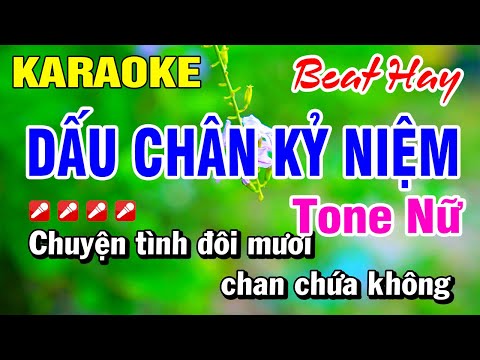 Karaoke Dấu Chân Kỷ Niệm (Beat Hay) Nhạc Sống Tone Nữ 2025 | Hoài Phong Organ