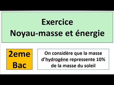 Exercice corrigé noyau masse et énergie 2 bac