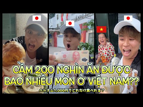 Cầm 200 nghìn ăn được bao nhiêu món ở Việt Nam?? #vietnamkun
