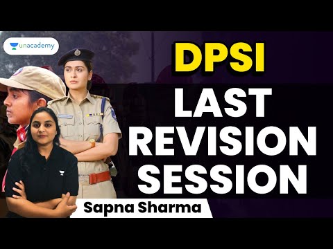 DPSI last revision session | Sapna Sharma | Unacademy Live MPSC