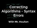 Common Mistakes in Writing Algorithms