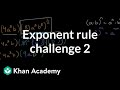 Exponent Rules and Simplification