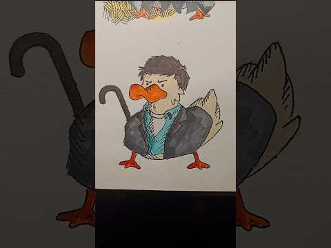 Día 173 | Pato Dr House #dibujo #pato #art #arte #draw #artist #drhouse #duck #memes