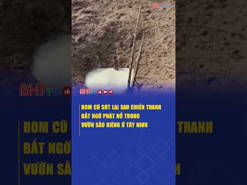 Bom cũ sót lại sau chiến tranh bất ngờ phát nổ trong vườn sầu riêng ở Tây Ninh | Truyền hình Hà Tĩnh