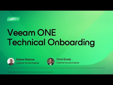 [AMER] Onboarding for Veeam ONE