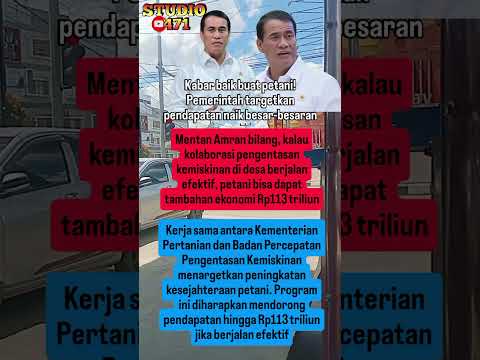 Pendapatan Petani Bisa Naik Rp113 T#mentanamran #prabowo #pertanian #petani