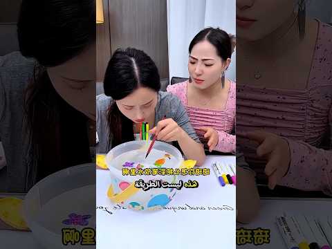 رسومات تطفو على الماء بطريقة سحرية 💧✨ #shorts