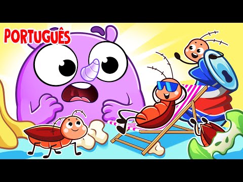 Oh não! Insetos, vão embora! 🐞 + Mais músicas infantis engraçadas 🐱🐨🐰🦁 por Baby Zoo Português