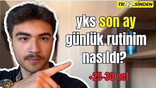 YKS'ye 1 AY KALA 24 SAATİM NASIL GEÇİYORDU? Derece öğrencisi 1 günü #yks2025