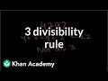 Divisibility Rules for Number 3