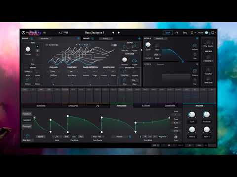 Arturia Pigments filter modultion with functions