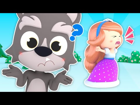 Ah não! O MALVADO LOBO MAU está na floresta! Corra, RAPUNZEL! - Crianças Aprendem Dicas de Seguraça