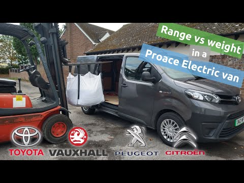 How does weight affect range in an electric van? I test the Toyota Proace Electric van.