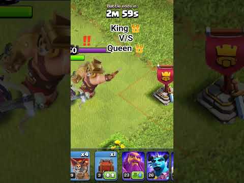 #coc #gameplay #level 50 👑 King V/S level 44 queen 👑#subscribe #best #gameplay #shorts #trend