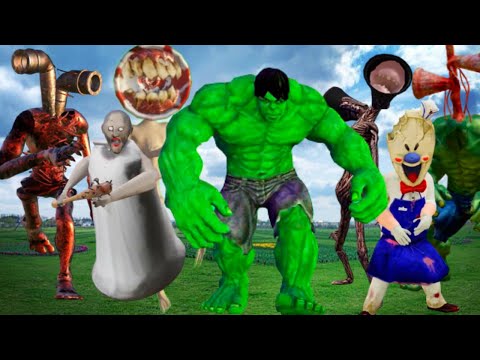 Long legs Hulk Siren Head SCP TV HEAD CARTOON CAT GRANNY#comedy #funny