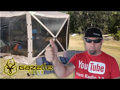 Gazelle Gazebo Walk Through - Ham Radio Outdoor Shelter, Field Day Setup