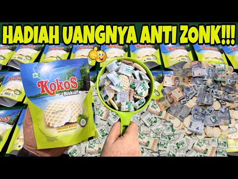 VIRAL!!! HADIAH UANGNYA ANTI ZONK!!! UNBOXING BISKUIT KOKOS BERHADIAH UANG