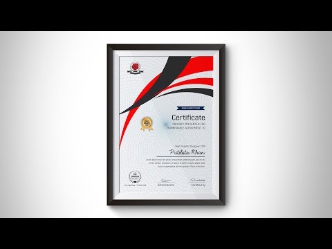 Creative Certificate Design - Photoshop CC Tutorial