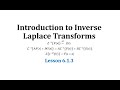 Inverse Laplace Transforms Concepts