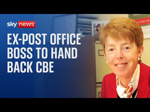 Former Post Office boss Paula Vennells to hand back her CBE